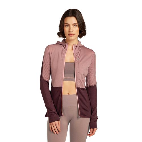 Icebreaker W Merino Blend 200 RealFleece Descender LS Zip Hoodie